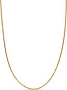 David Yurman Box Chain Necklace in 18K Gold, 1.7mm