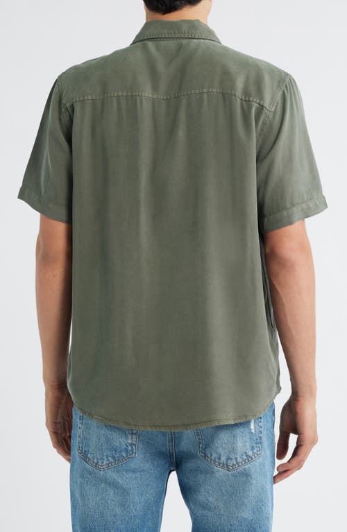 Ag Wesley Short Sleeve Button-up Shirt In Green