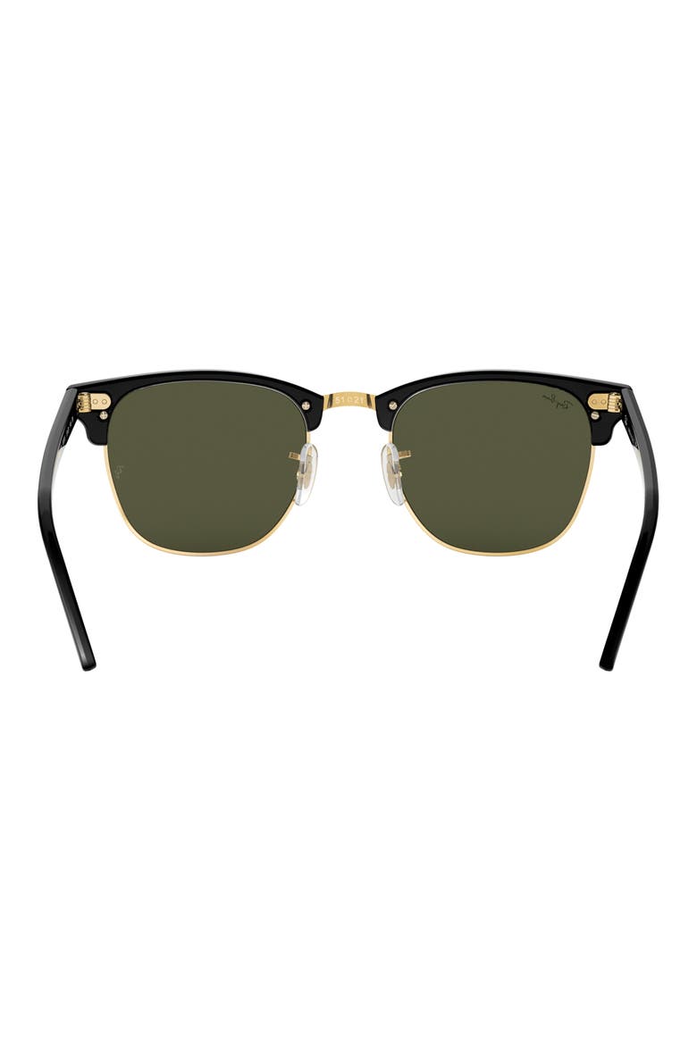 Clubmaster 55mm Square Sunglasses, Alternate, color, BLACK