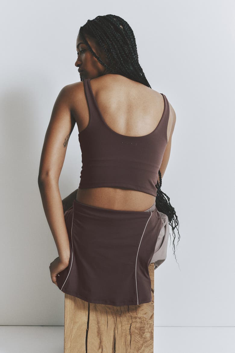 Integral-bra Sports Top With Sculptmove, Alternate, color, Dark heather