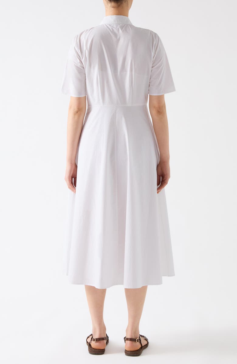 LK Bennett Grace Cutwork Cotton Shirtdress, Alternate, color, White