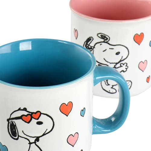 Peanuts Mothers Love 4 Piece 21 Ounce Camper Mug Set In Multi