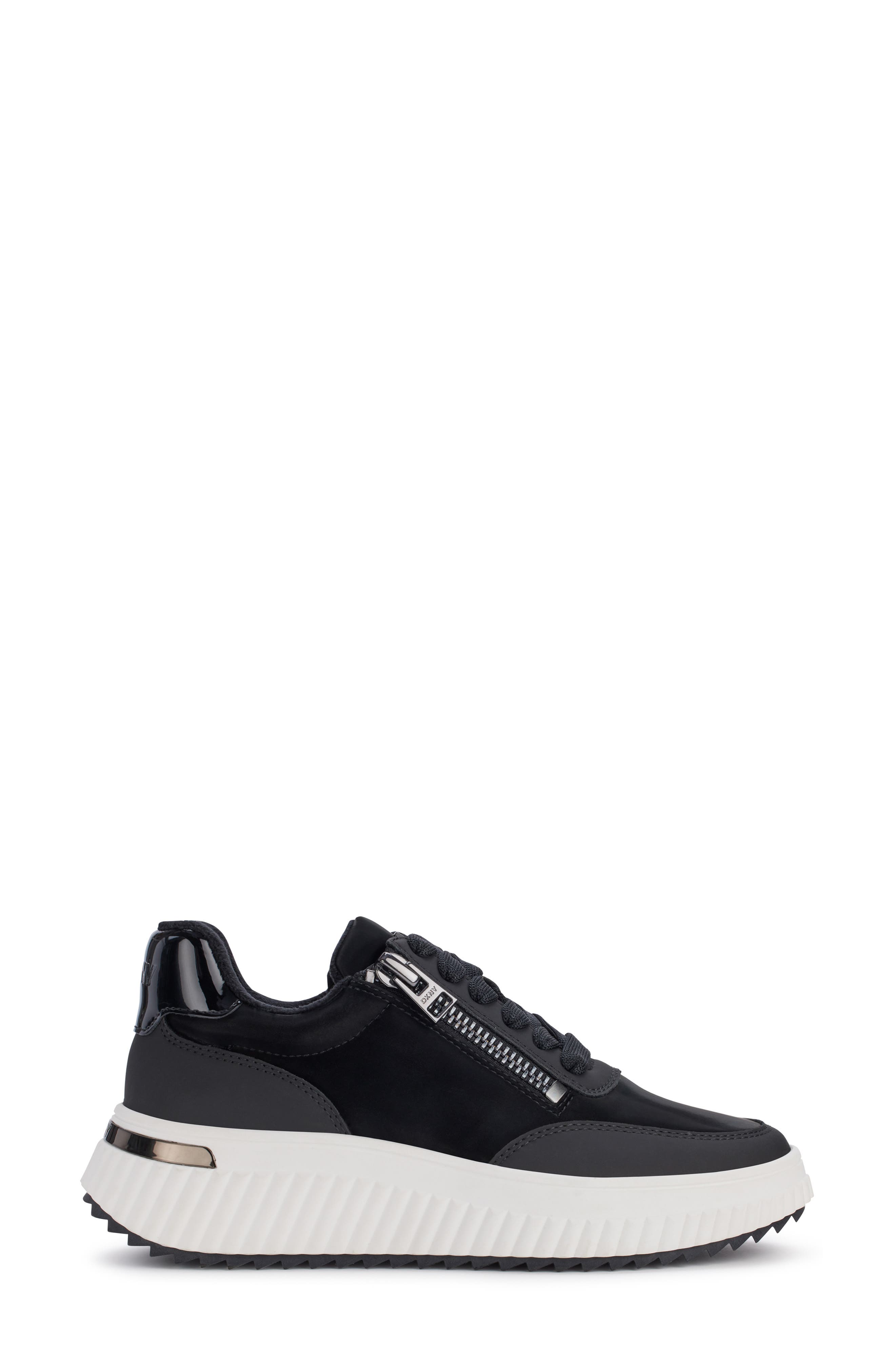 DKNY Laurence Wedge Sneaker, Alternate, color, Black