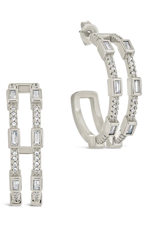 Neah Cubic Zirconia Hoop Earrings