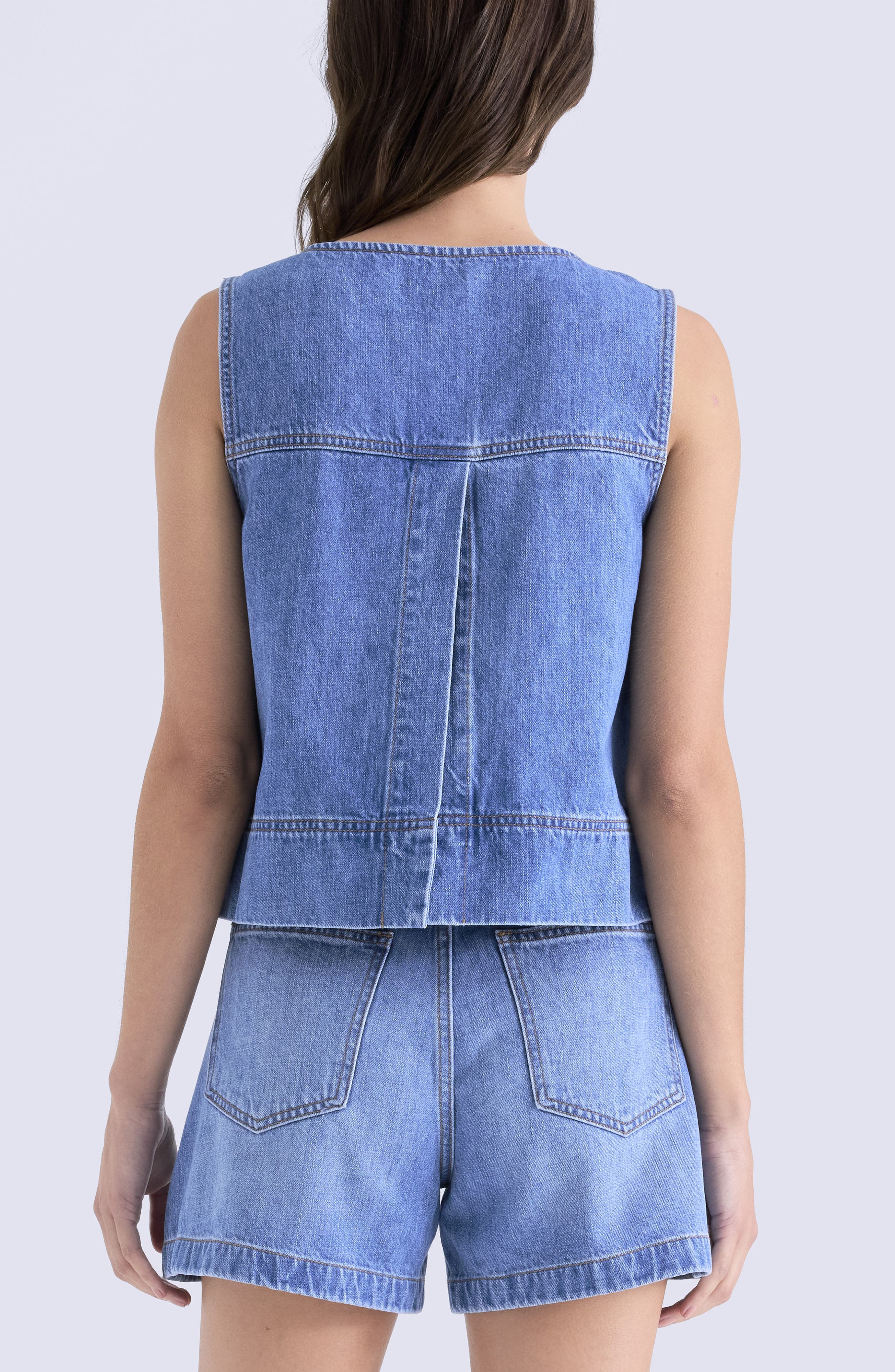 Rue Sleeveless Denim Top - image 2