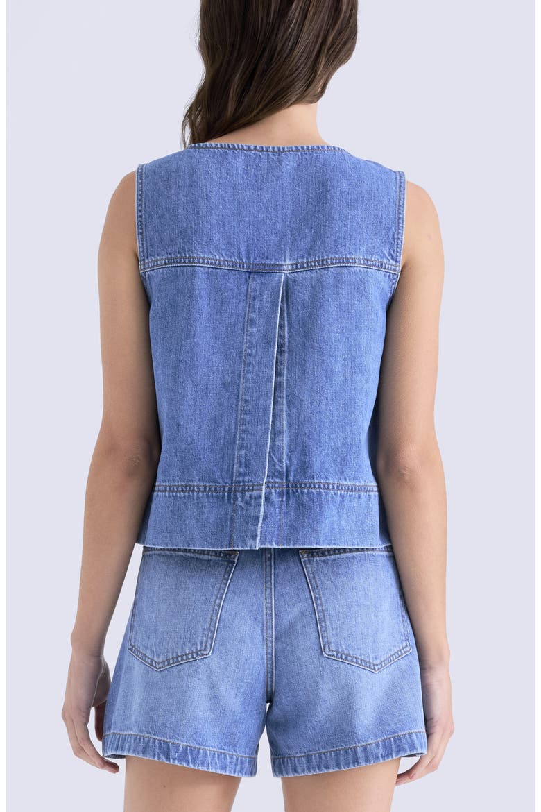 Rue Sleeveless Denim Top, Alternate, color, SAIL AWAY