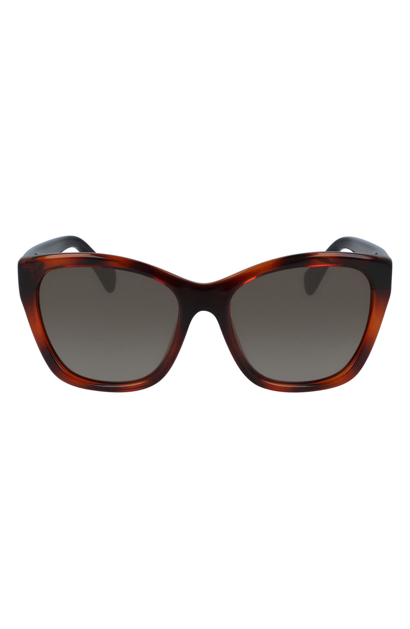 FERRAGAMO 56mm Square Cateye Sunglasses