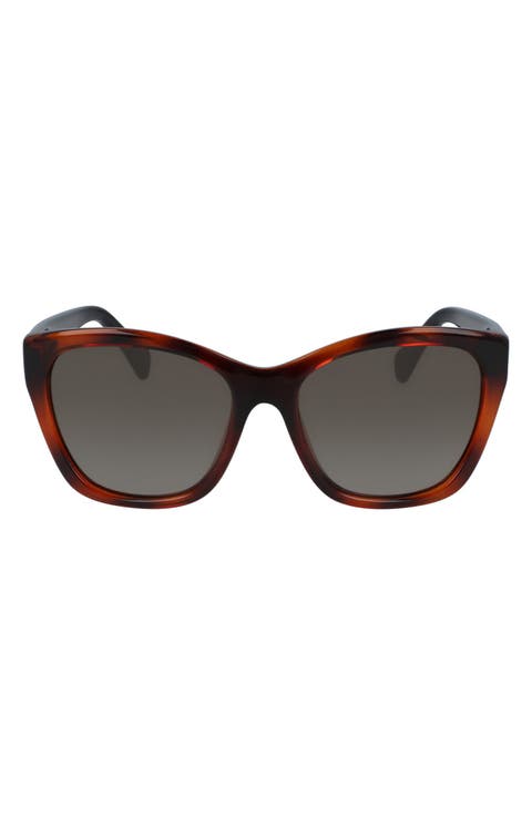 56mm Square Cateye Sunglasses