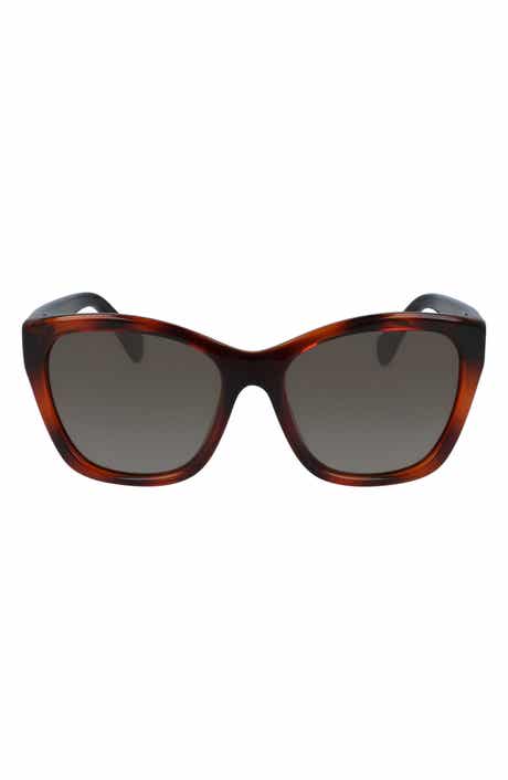 FERRAGAMO 56mm Square Cateye Sunglasses