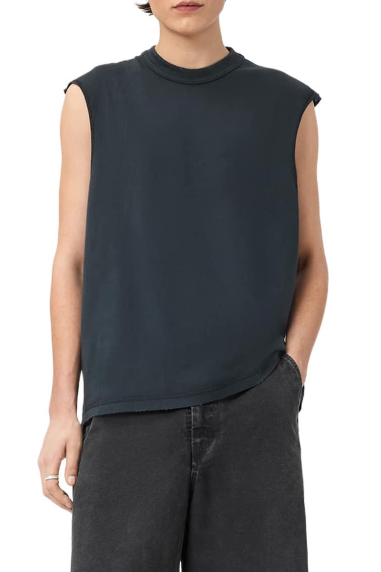 Cole Sleeveless Crewneck T-Shirt, Main, color, WASHED BLACK