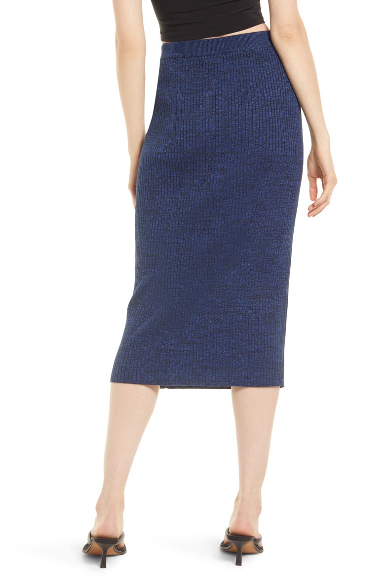 Sparkle Ribbed Sweater Skirt, Alternate, color, NAVY BLAZER