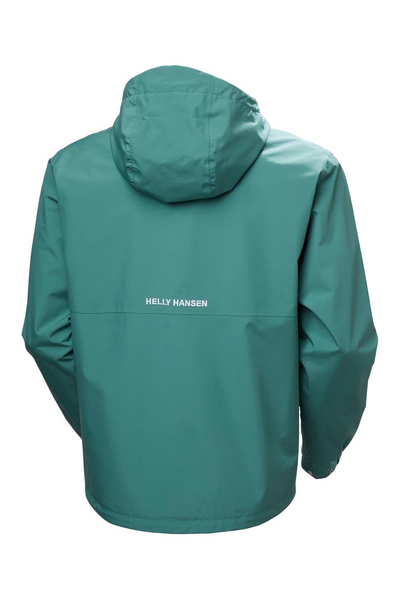 Sandoy Waterproof Rain Jacket, Alternate, color, OPAL GREEN