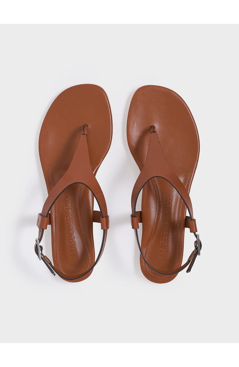 MARION PARKE Solana Thong Sandal | Nappa, Alternate, color, Chestnut