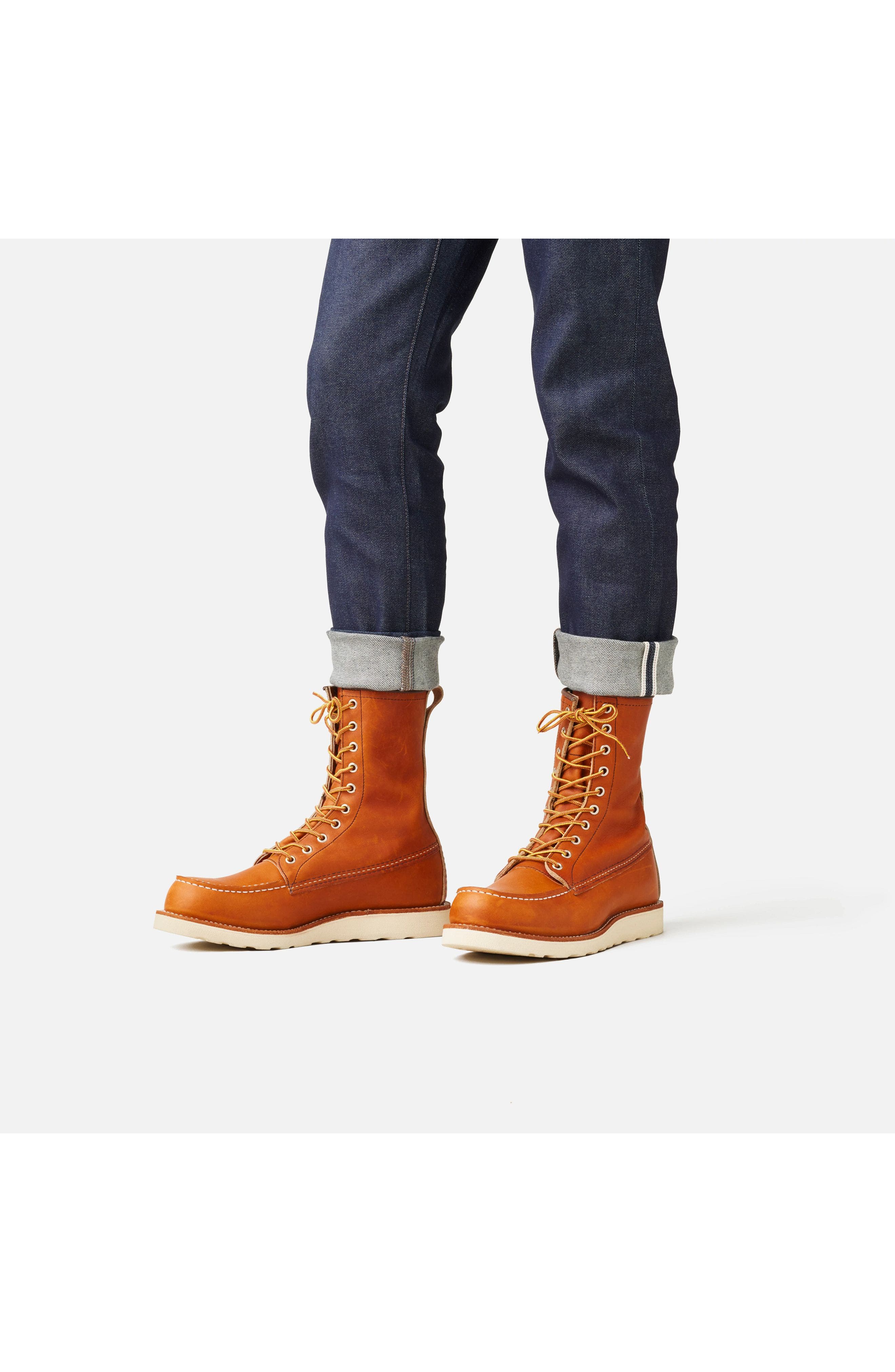 Red Wing Heritage 8-inch Classic Moc<sup>®</sup> Legacy Leather Boot, Alternate, color, Oro Legacy