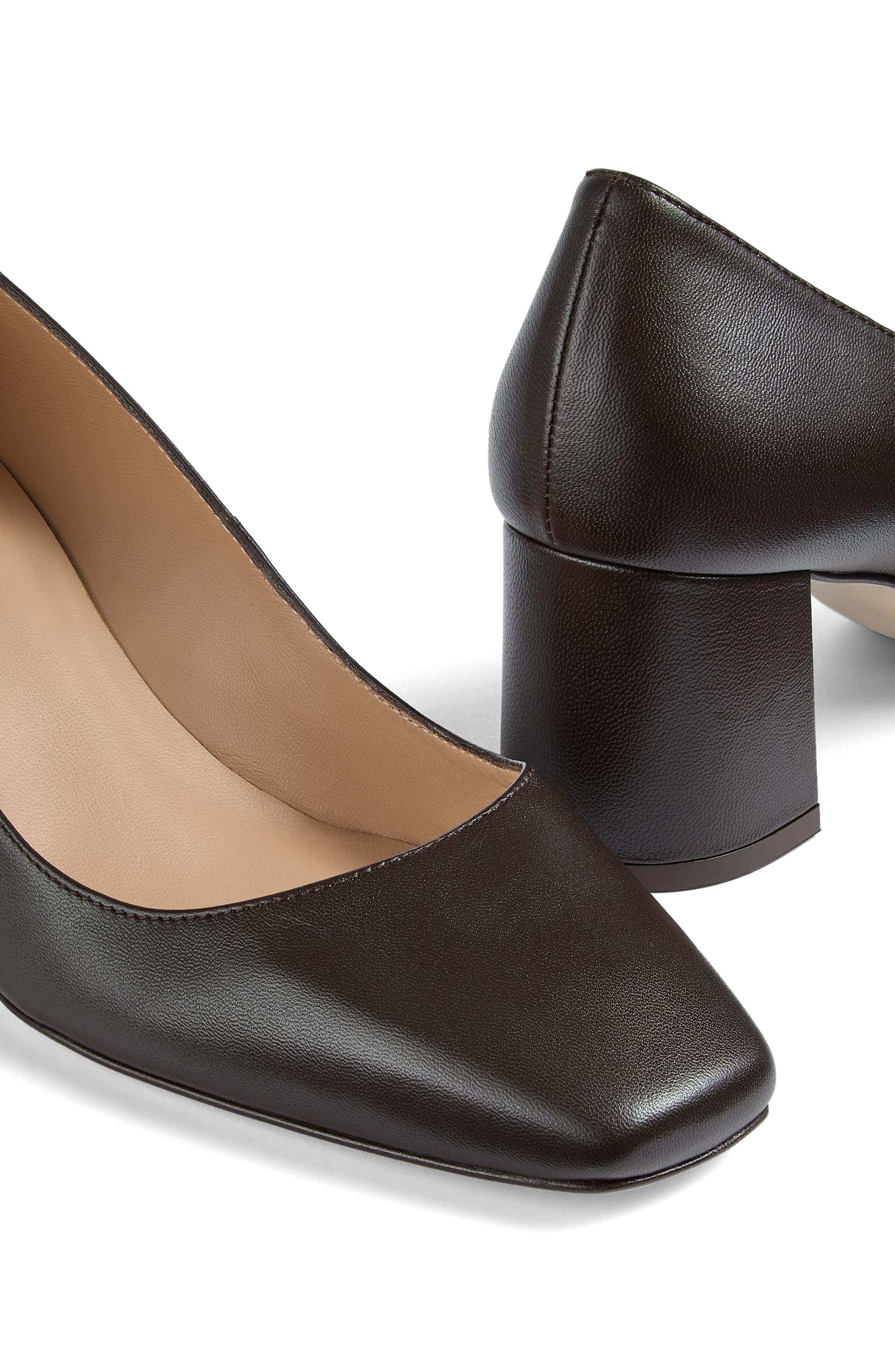 LK Bennett Sally Court Square Toe Pump, Alternate, color, Chocolate