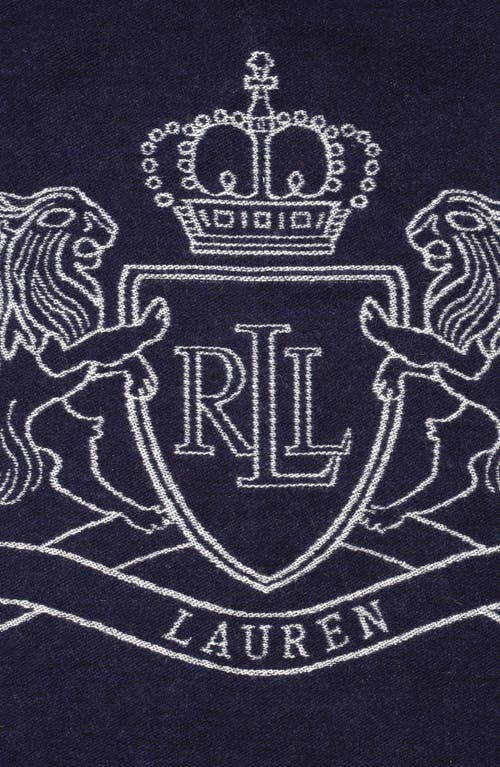 Ralph Lauren Lauren  Crest Jacquard Wrap In Blue