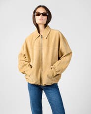 WeWoreWhat Premium Suede Bomber Jacket