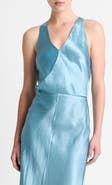 Vince Satin Crossover Tank
