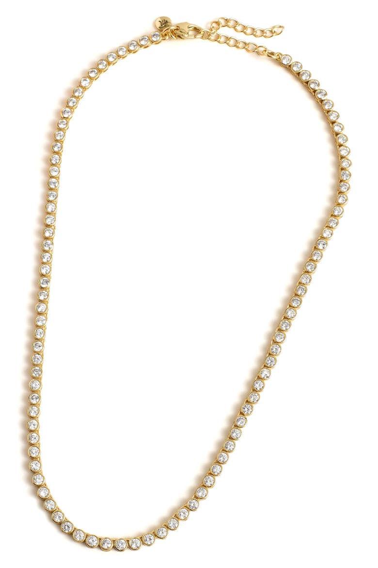 Tennis Necklace, Alternate, color, PALE GOLD