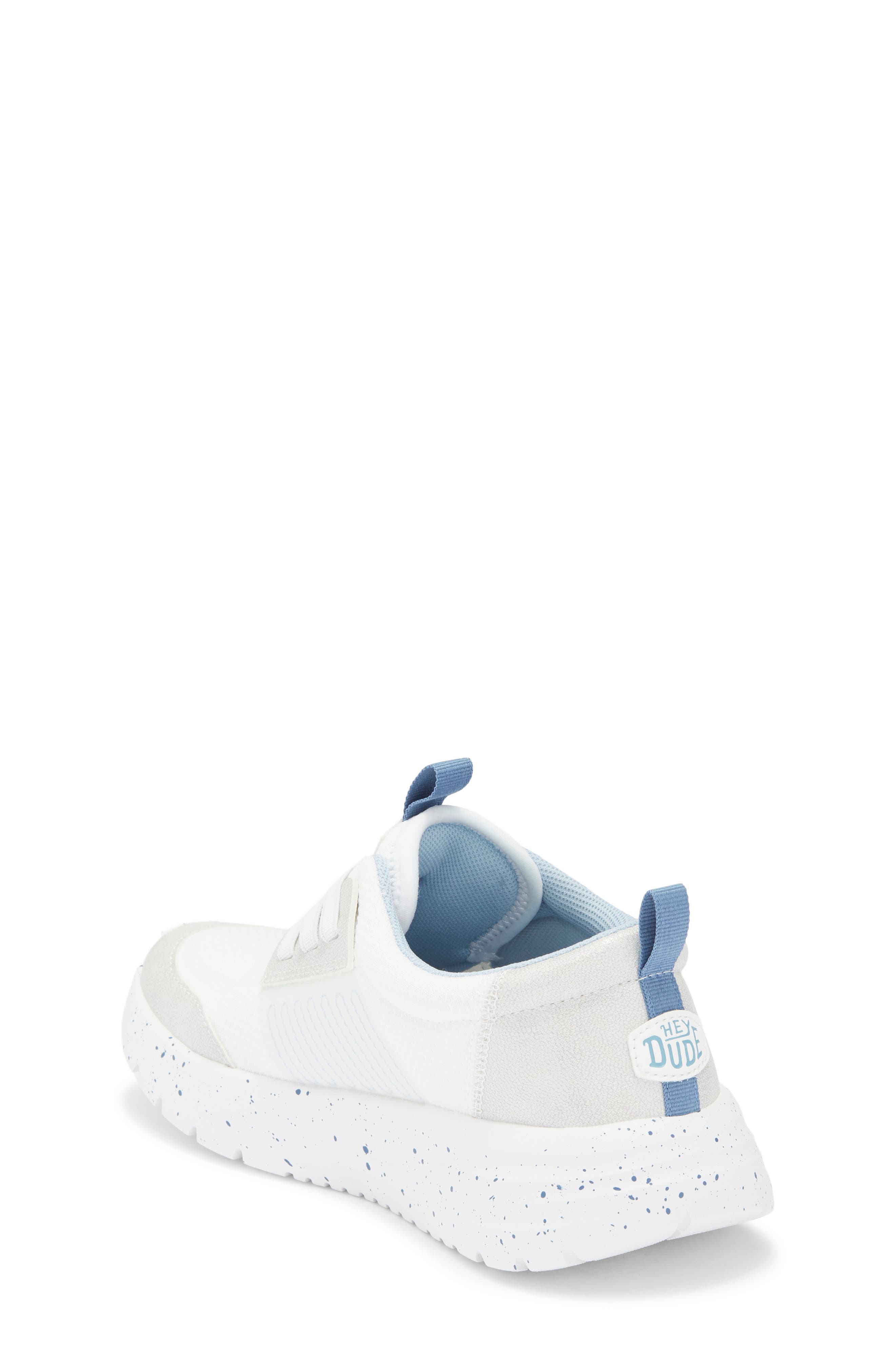 Hey Dude Kids' Sirocoo Play Sneaker, Alternate, color, Bright White/ Grey