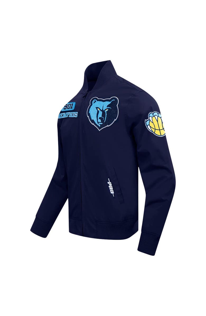 PRO STANDARD Men's Pro Standard Navy Memphis Grizzlies Area Code Twill Full-Zip Jacket, Alternate, color, Navy