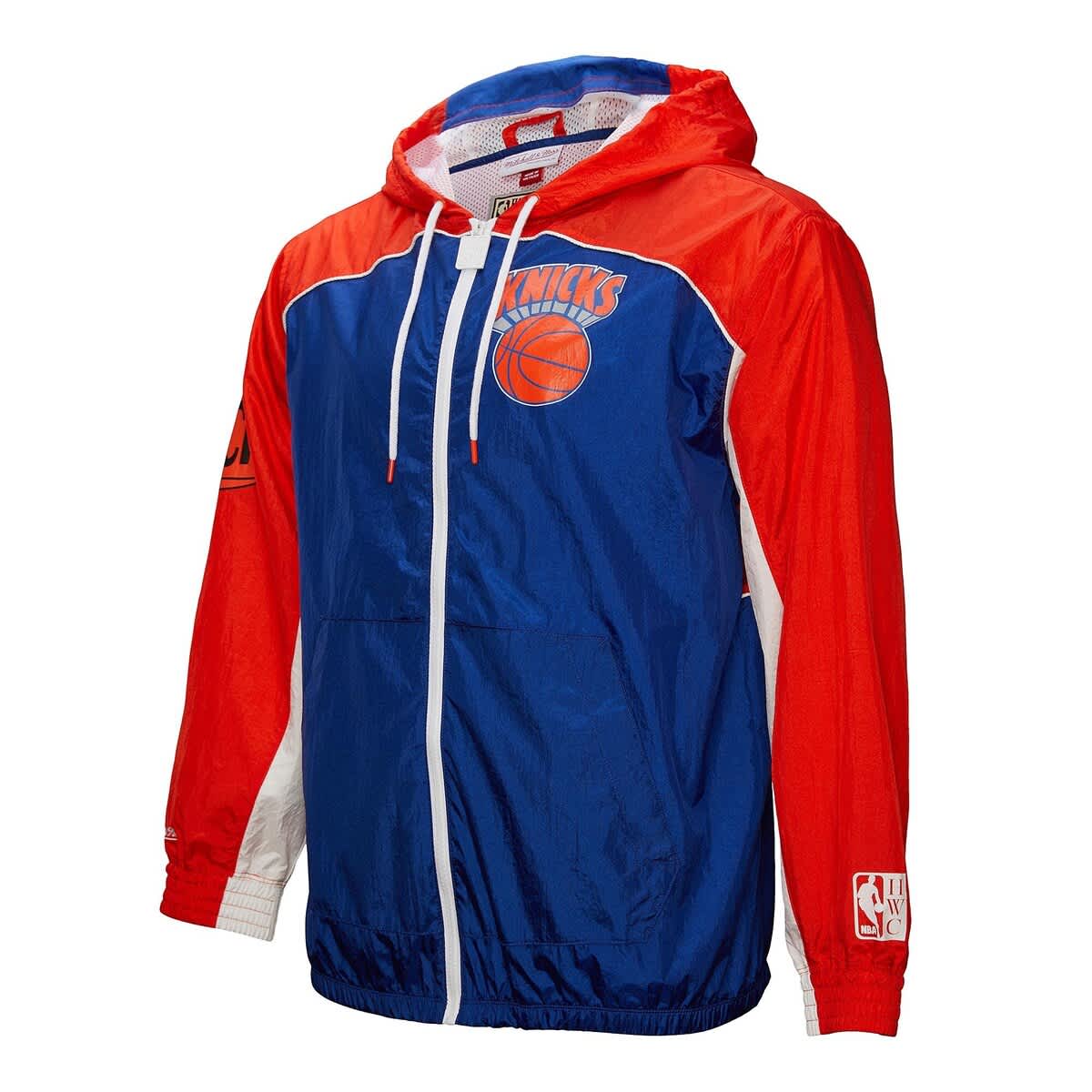 Men's Mitchell & Ness Blue New York Knicks Hardwood Classics Big Shot Premium Full-Zip Windbreaker Jacket - image 2