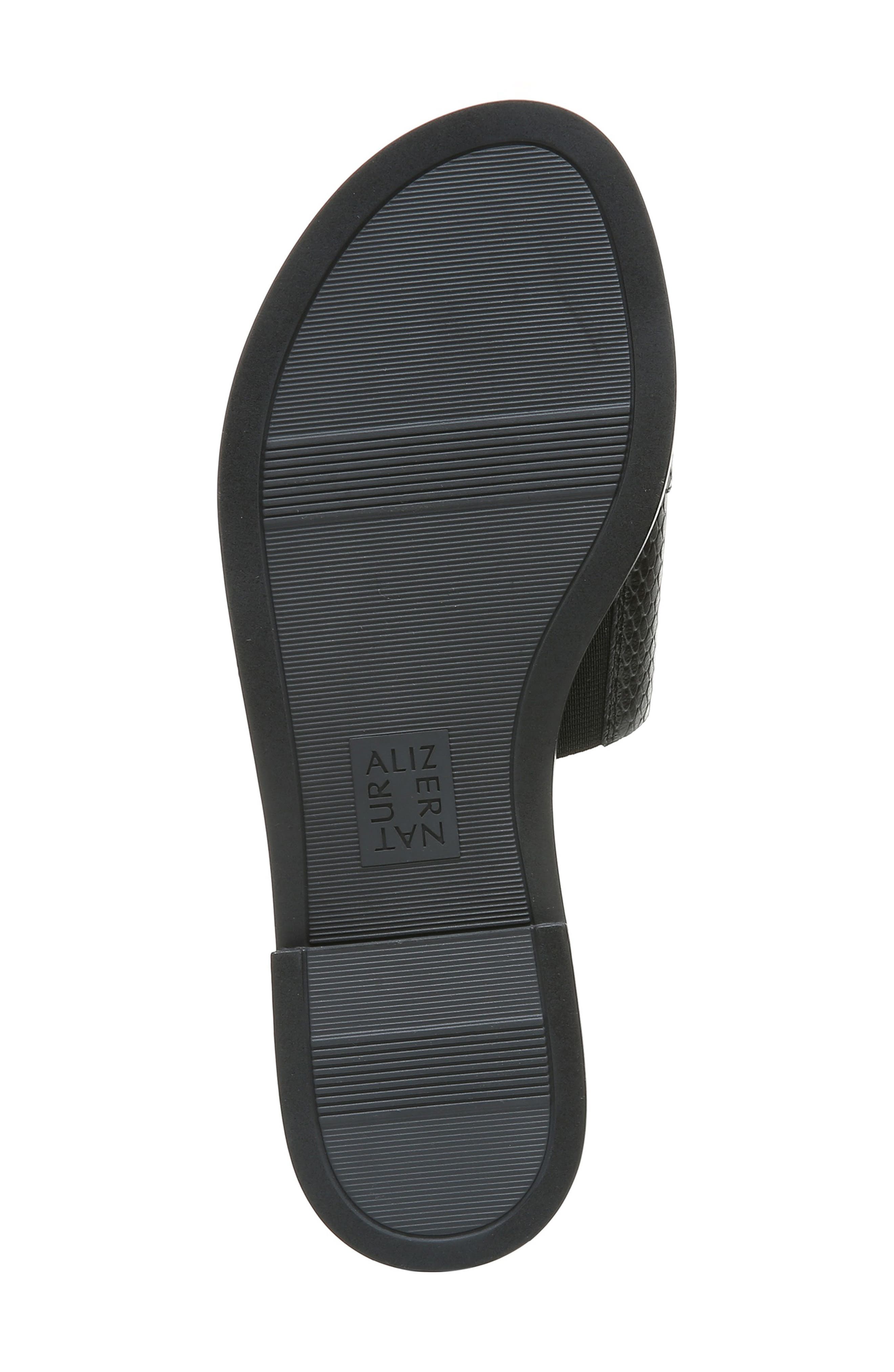 Faryn Slide Sandal, Alternate, color, BLACK SNAKE LEATHER