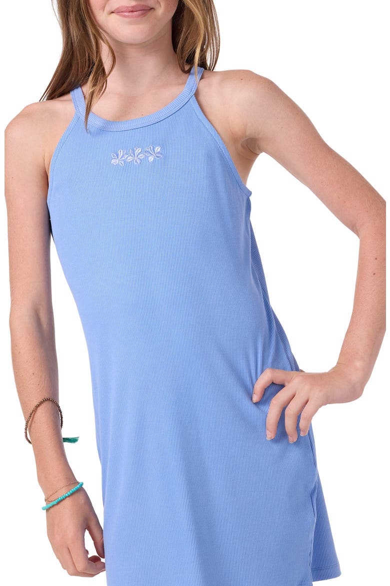Kids' Price Rib Dress, Alternate, color, AZURINE