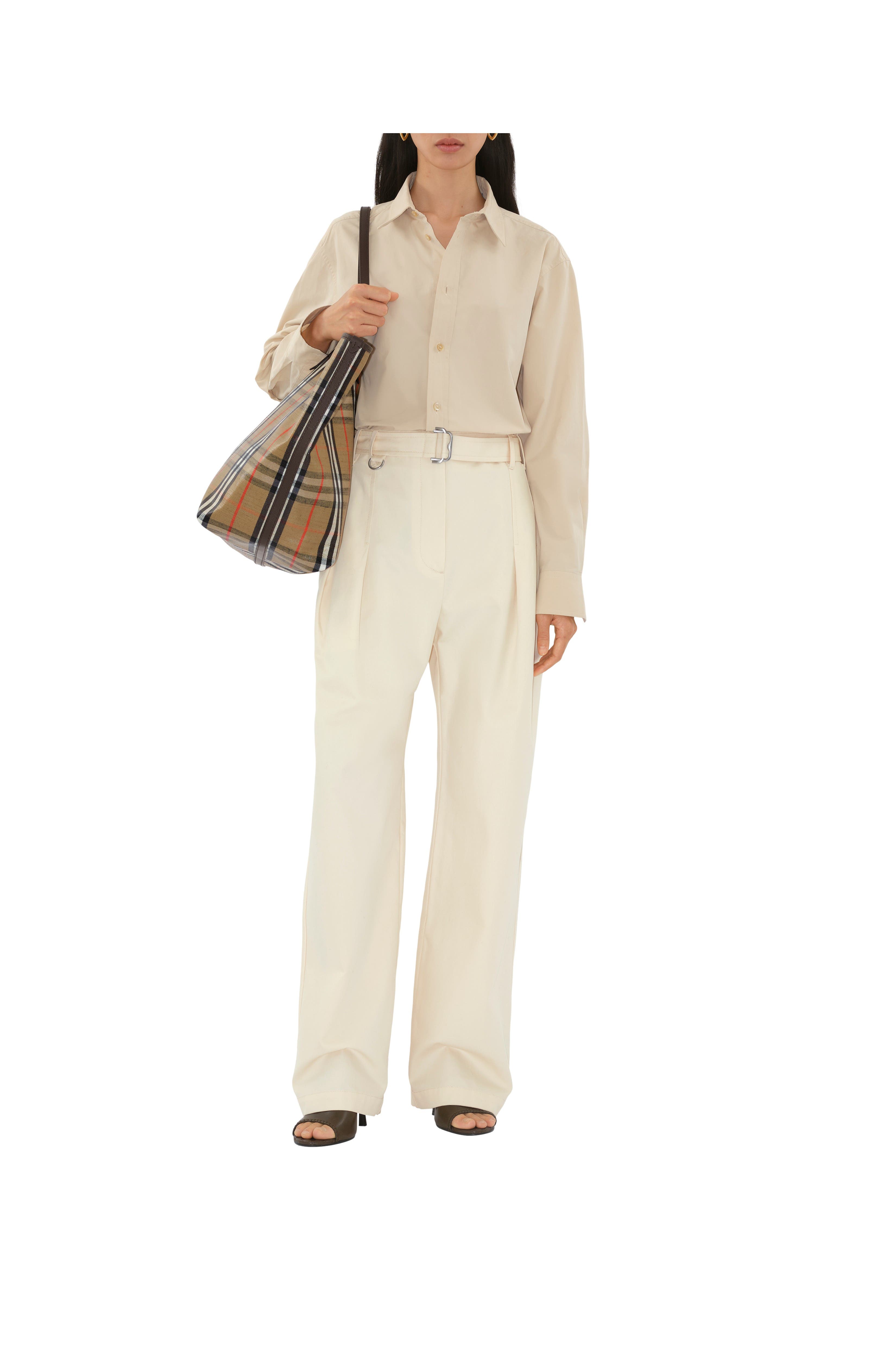 Burberry Large Highlands Tote, Alternate, color, Sand