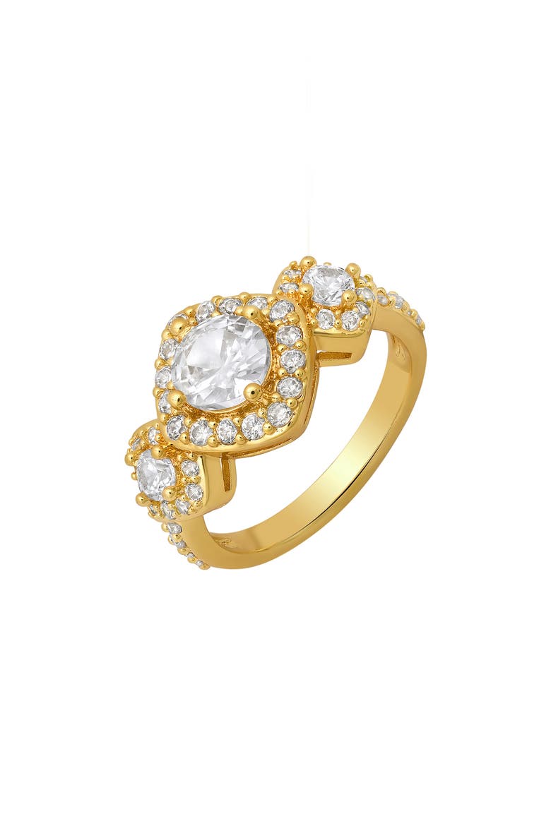 Simulated Diamond Ring, Alternate, color, GOLD