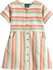 Little Green Radicals Kids' Stripe Button Front Dress