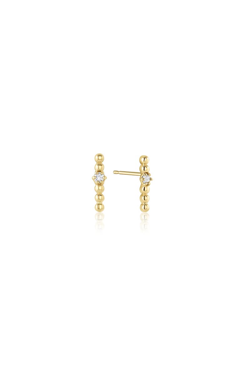 Valencia 14k Gold Diamond Studs, Main, color, Yellow Gold