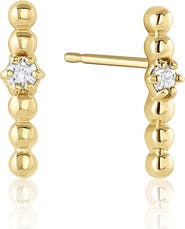 Set & Stones Valencia 14k Gold Diamond Studs