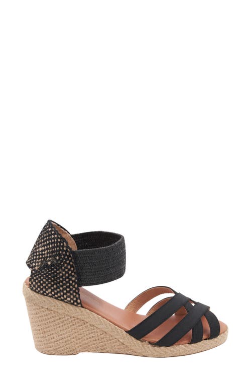 Andre Assous Women's Adin Jute Wedge Sandals In Black