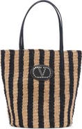 Valentino Garavani VLOGO Signature Crochet Raffia Tote