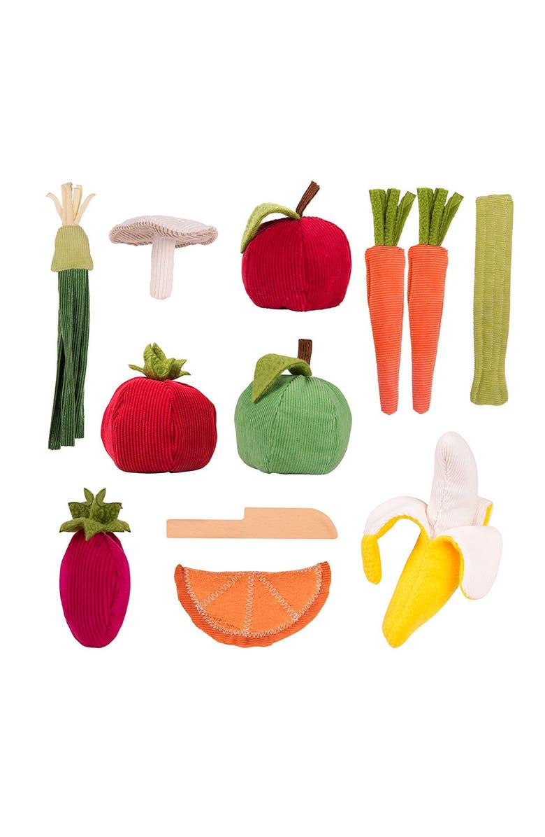 Salus Brands PopOhVer Pretend Play Plush Food Play Set, Alternate, color, Multicolored