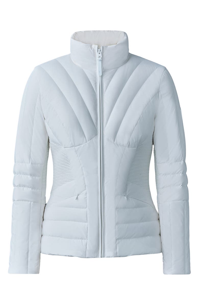 Mackage Alma Smocked Panel Down Jacket, Alternate, color, White