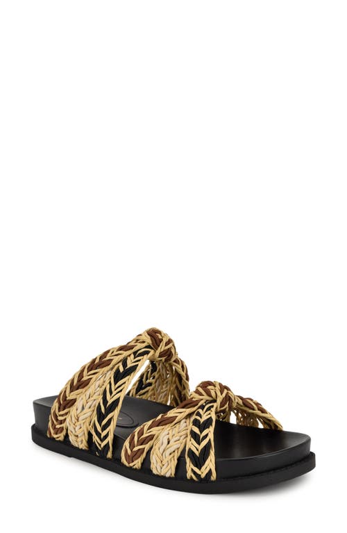 Nine West Gilma Slide Sandal In Light Natural
