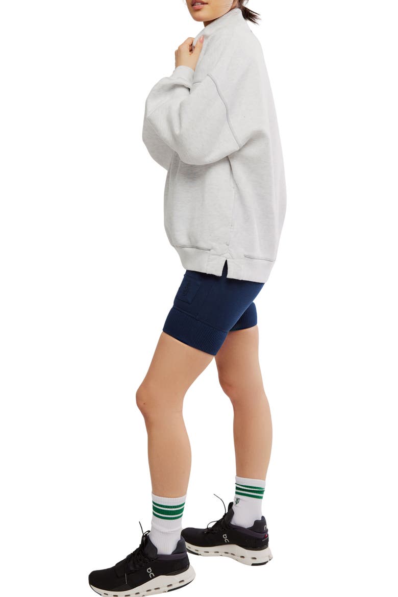 FP Movement Victory Sweatshirt & Shorts Set, Alternate, color, HEATHER GREY/MIDNIGH