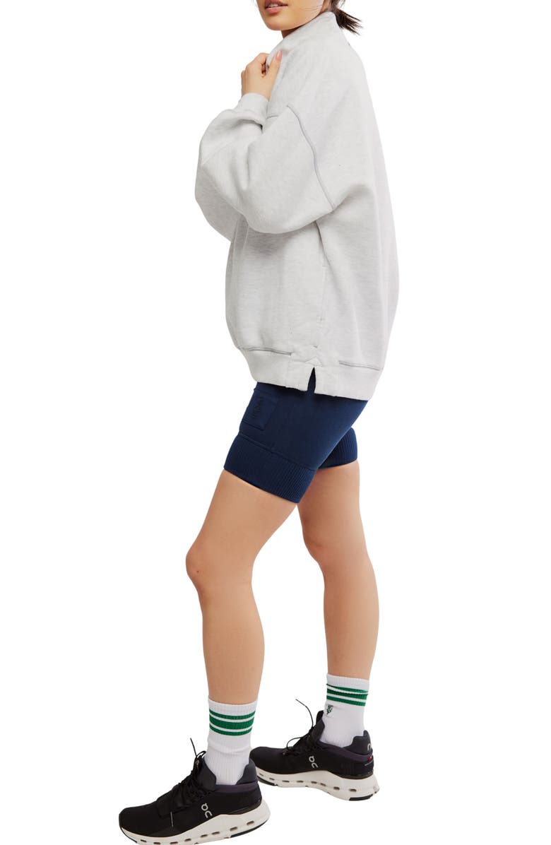 Free People FP Movement Victory Sweatshirt & Shorts Set, Alternate, color, Heather Grey/Midnigh