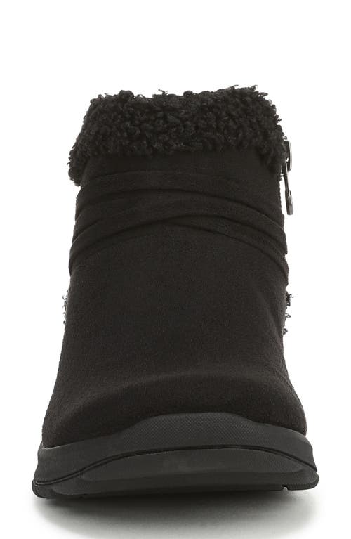 Lifestride Glendale Faux Fur Trim Bootie In Black