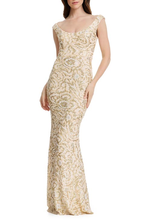 Josie Sequin Floral Mermaid Gown