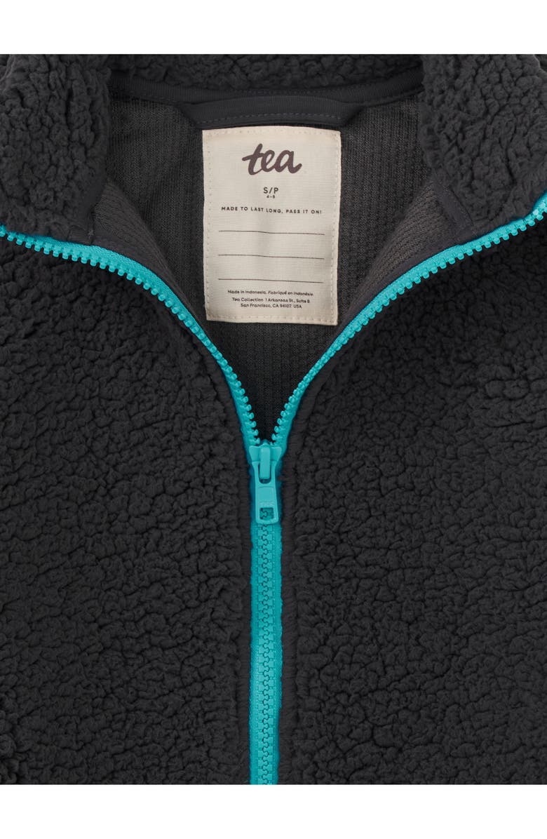 Tea Collection Teddy Fleece Zip Up Jacket, Alternate, color, 