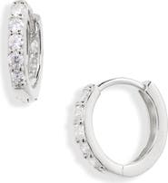 NORDSTROM RACK Cubic Zirconia Huggie Hoop Earrings