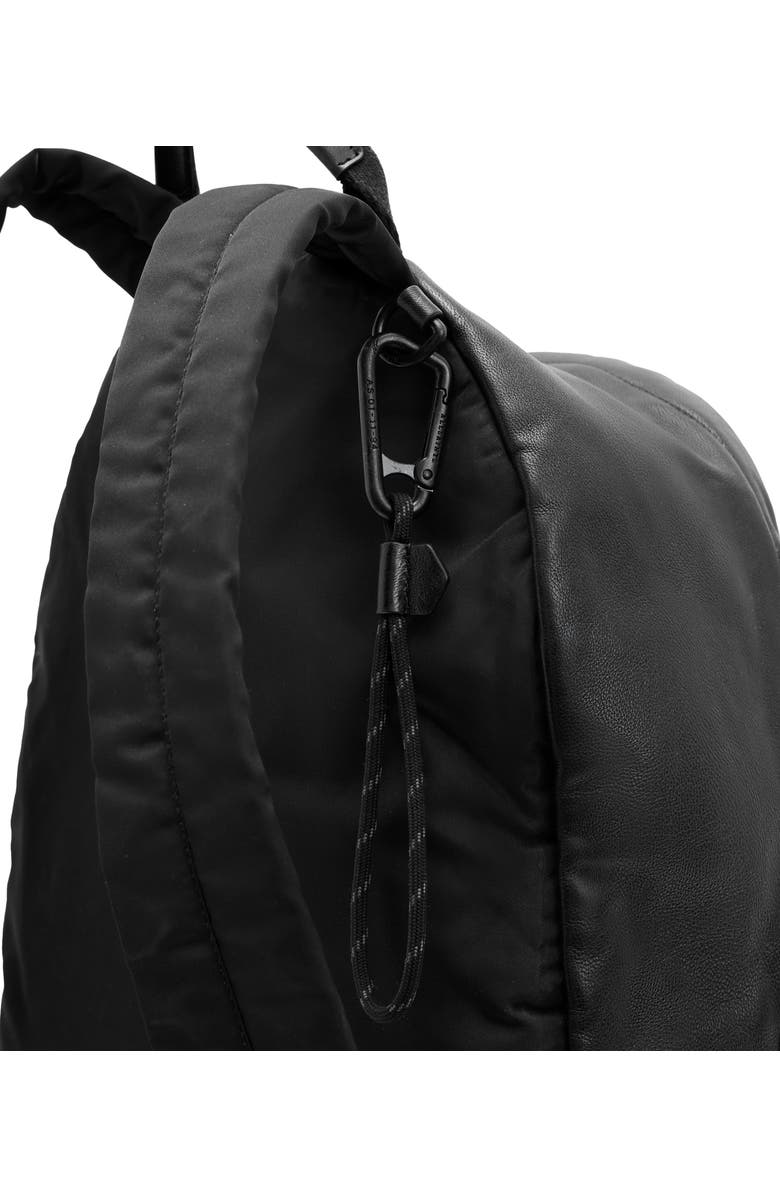 AllSaints Carabiner Leather Backpack, Alternate, color,
