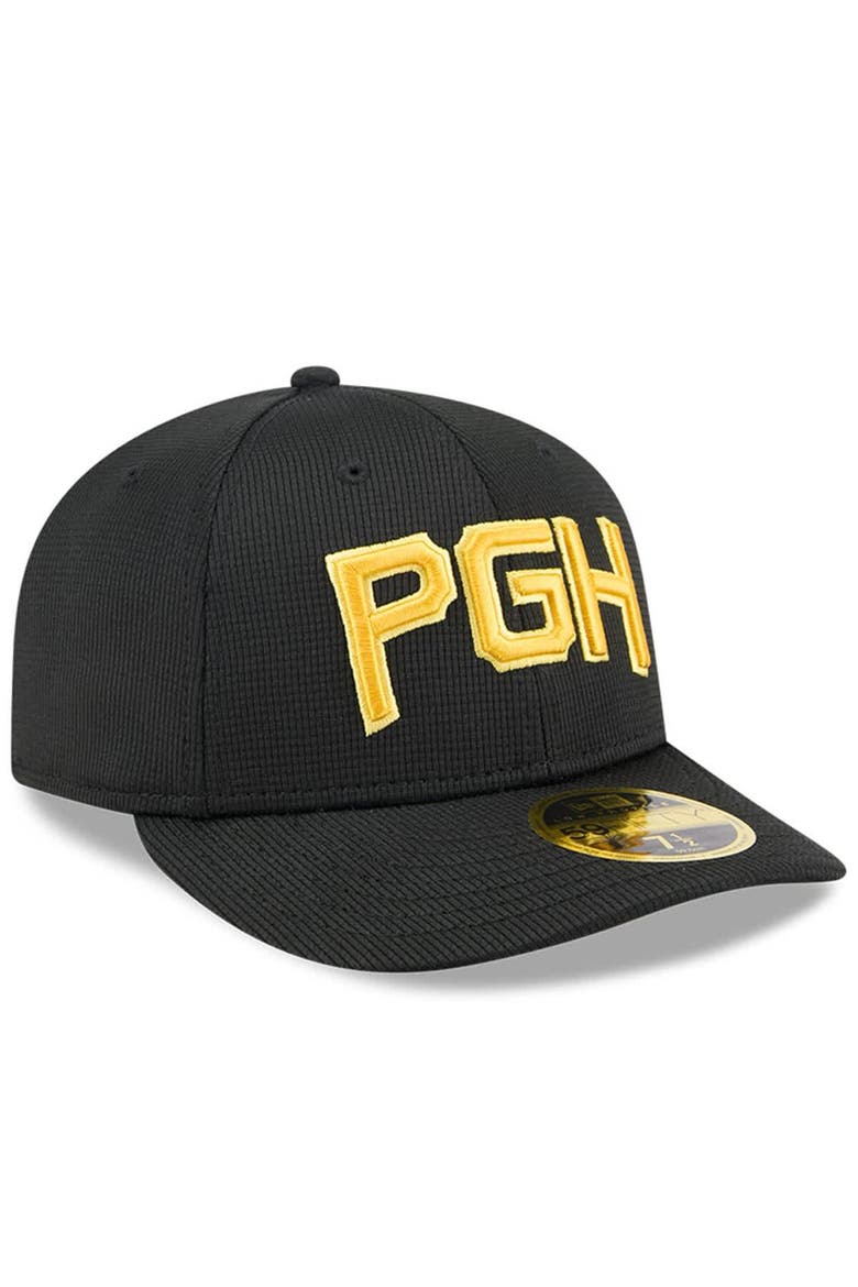 Men's New Era Black Pittsburgh Pirates City Connect Batting Practice Low Profile 59FIFTY Fitted Hat, Alternate, color, Black