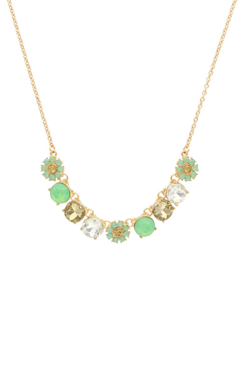 OLIVIA WELLES Floral Flaunt Necklace, Main, color, Gold / Mint