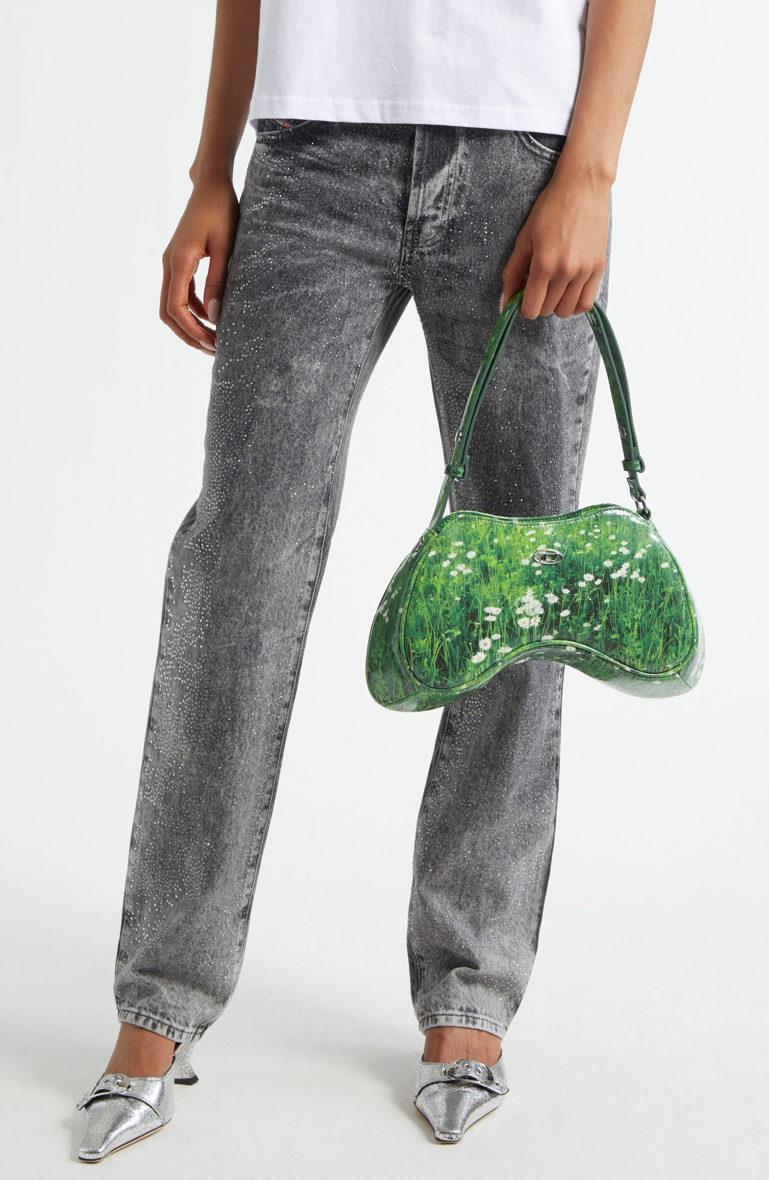 Play Faux Leather Shoulder Bag, Alternate, color, GREEN