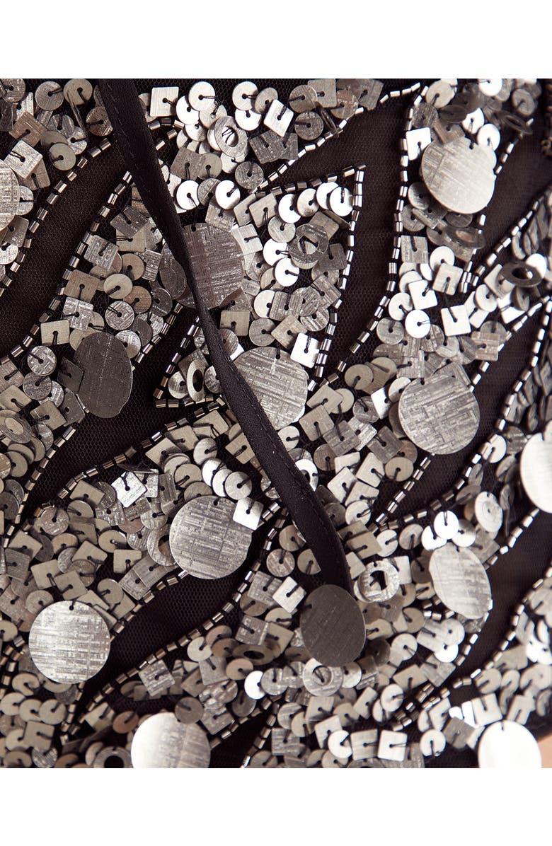 NASTY GAL Sequin Booty Shorts, Alternate, color, Black