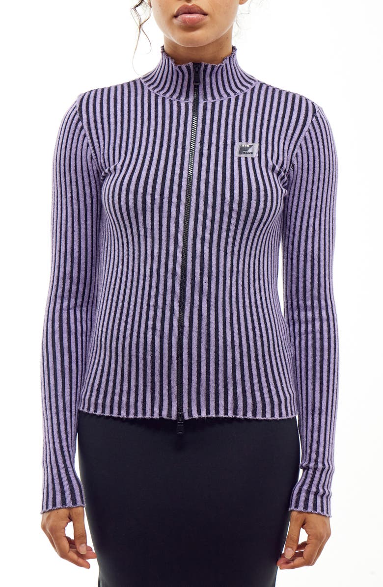 Iets Frans Plaited Front Zip Sweater, Main, color,